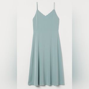 H&M blue slip dress